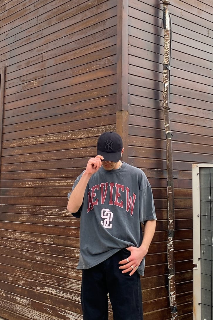 Since 92 Oversize Washed Gray Tshirt