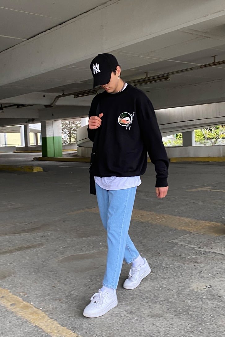 SİNGAPORE BASKILI OVERSIZE SWEATSHIRT