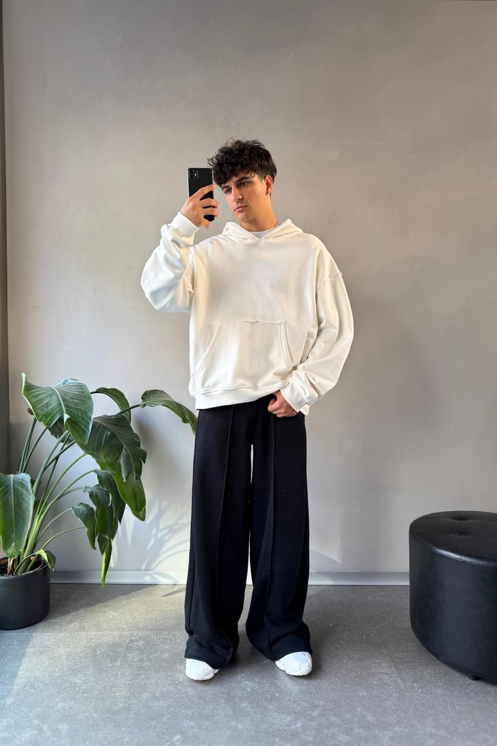 Sırt Baskılı Oversize Hoodie