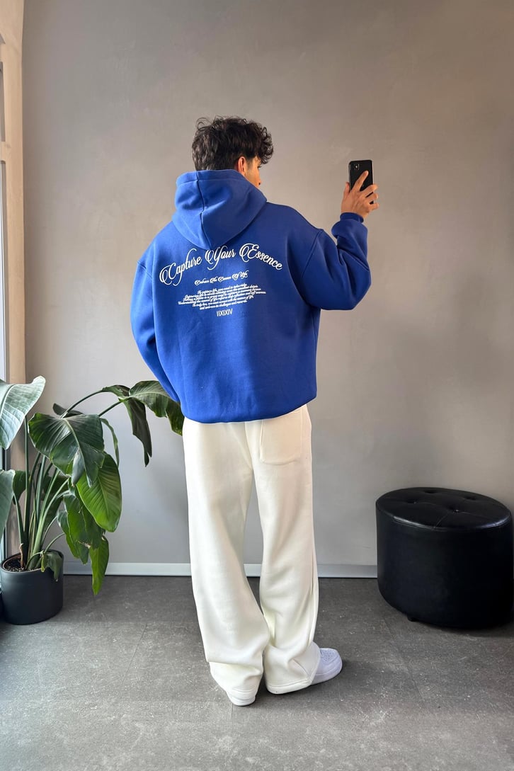Sırt Baskılı Oversize Hoodie
