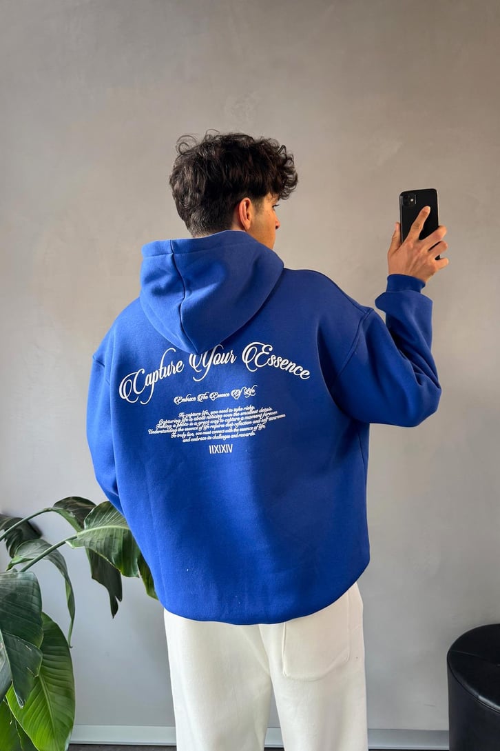 Sırt Baskılı Oversize Hoodie