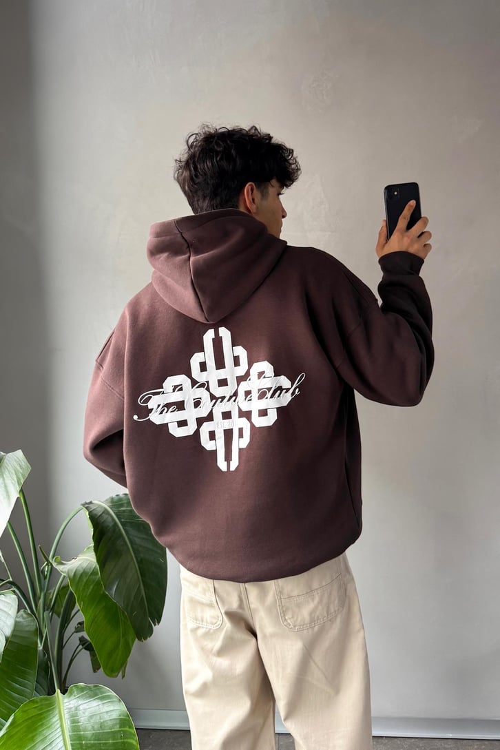 Sırt Baskılı Oversize Hoodie