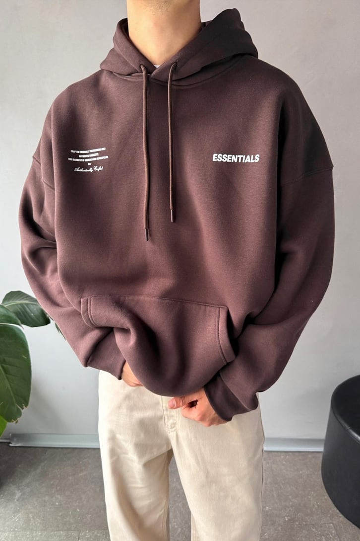 Sırt Baskılı Oversize Hoodie