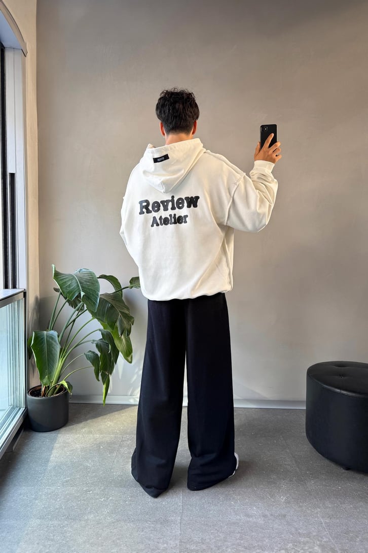 Sırt Baskılı Oversize Hoodie