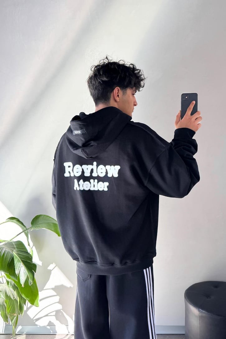 Sırt Baskılı Oversize Hoodie