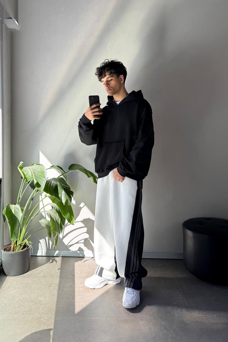 Sırt Baskılı Oversize Hoodie