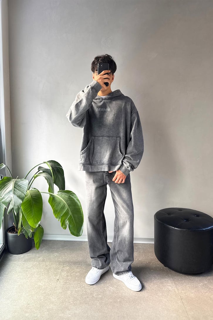 Sırt Baskılı Oversize Hoodie
