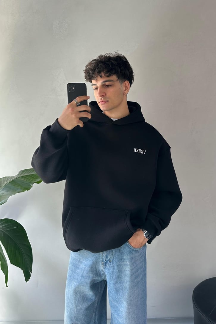Sırt Baskılı Oversize Hoodie