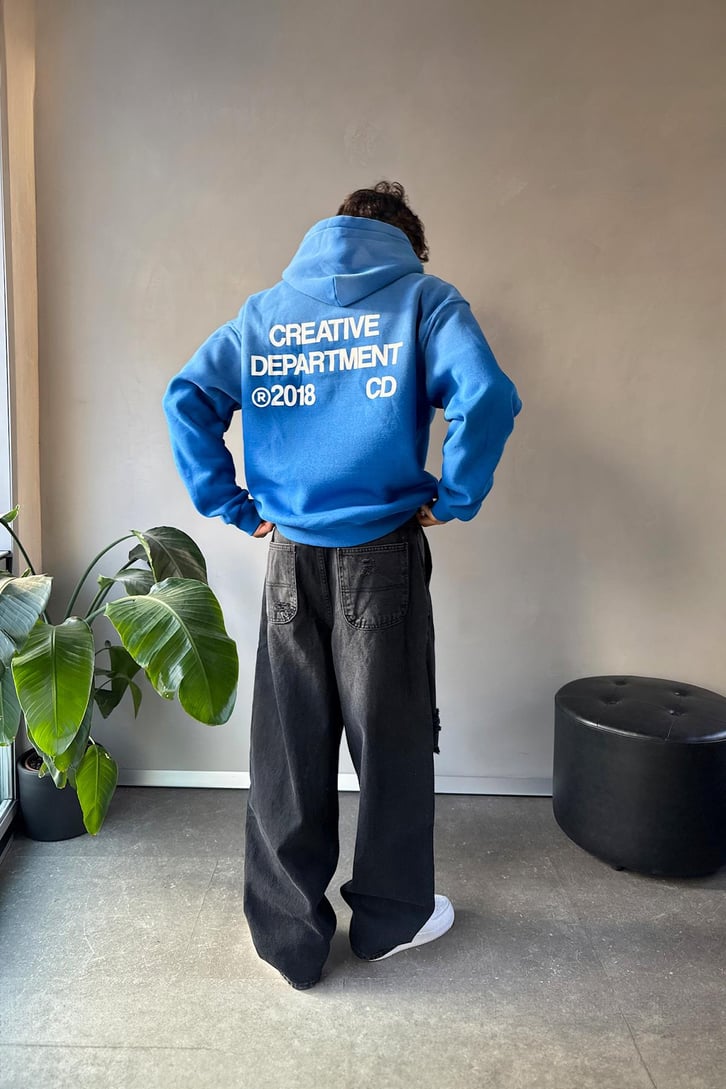 Sırt Detay Baskılı Oversize Hoodie