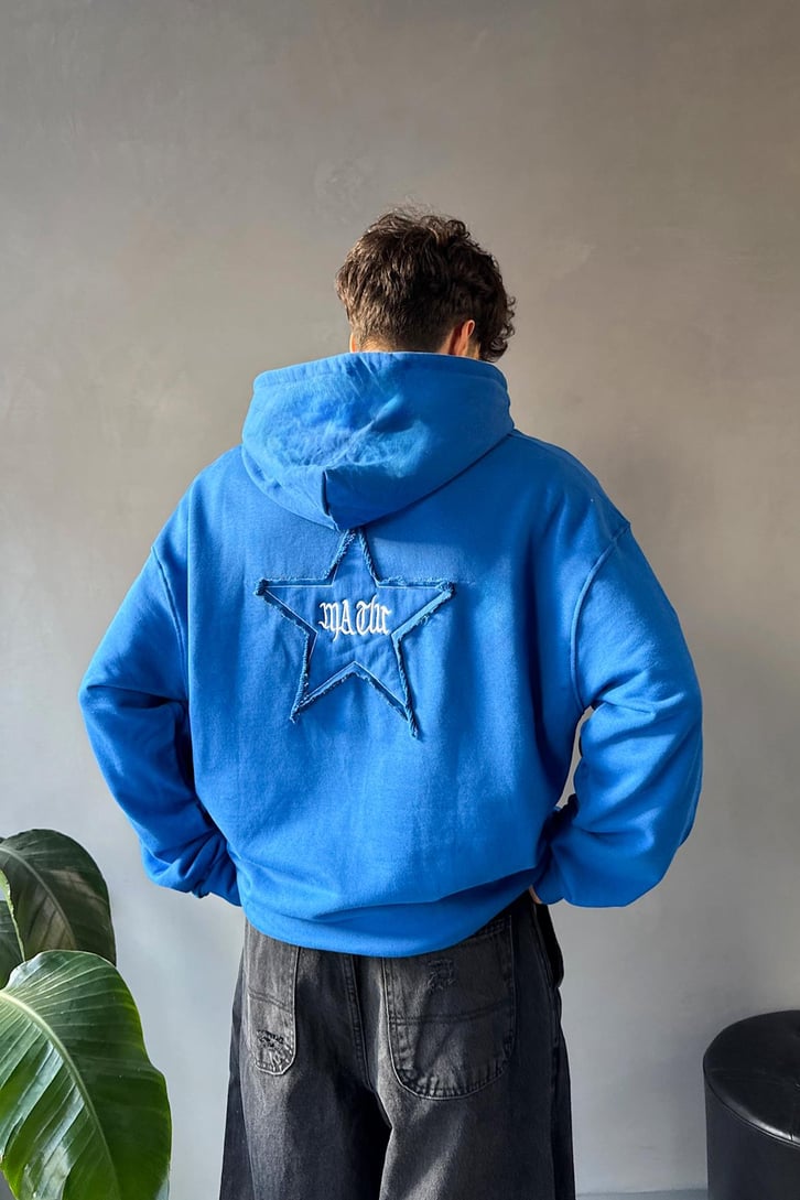Sırt Detay Review Nakışlı Oversize Hoodie