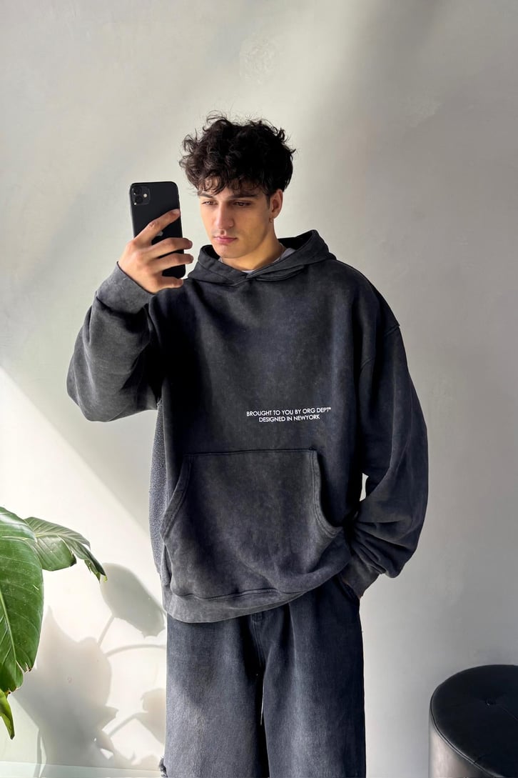 Sırt Original Studio Baskılı Oversize Hoodie