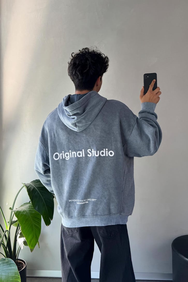 Sırt Original Studio Baskılı Oversize Hoodie