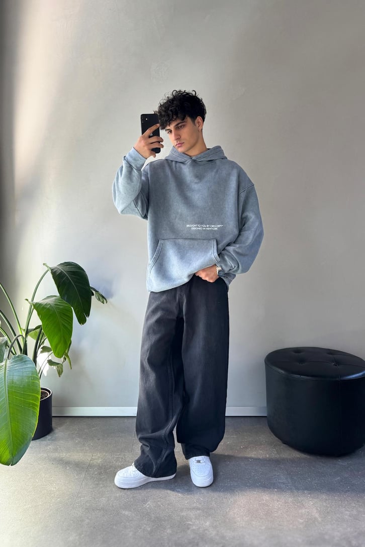 Sırt Original Studio Baskılı Oversize Hoodie