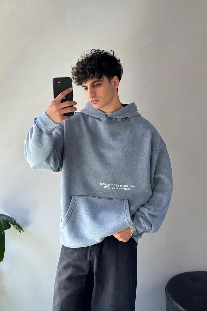 Sırt Original Studio Baskılı Oversize Hoodie