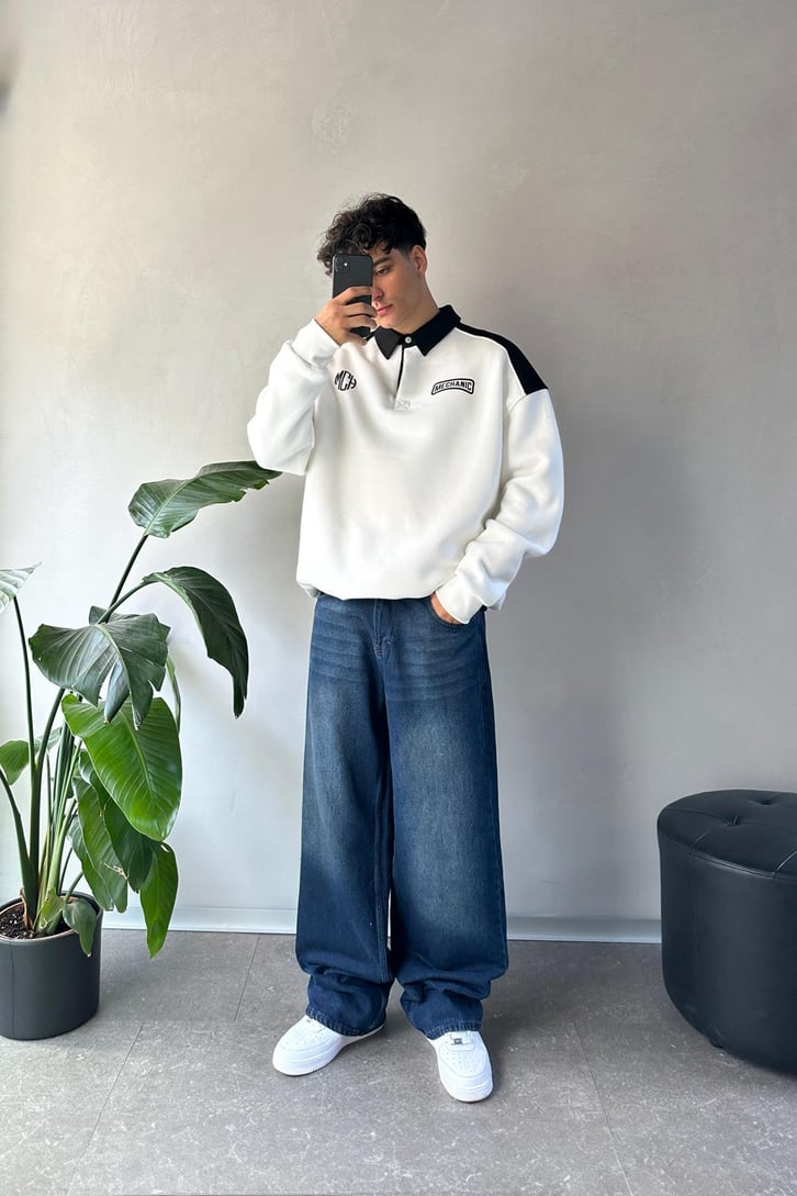 Sırt Passion Baskılı Oversize Sweatshirt