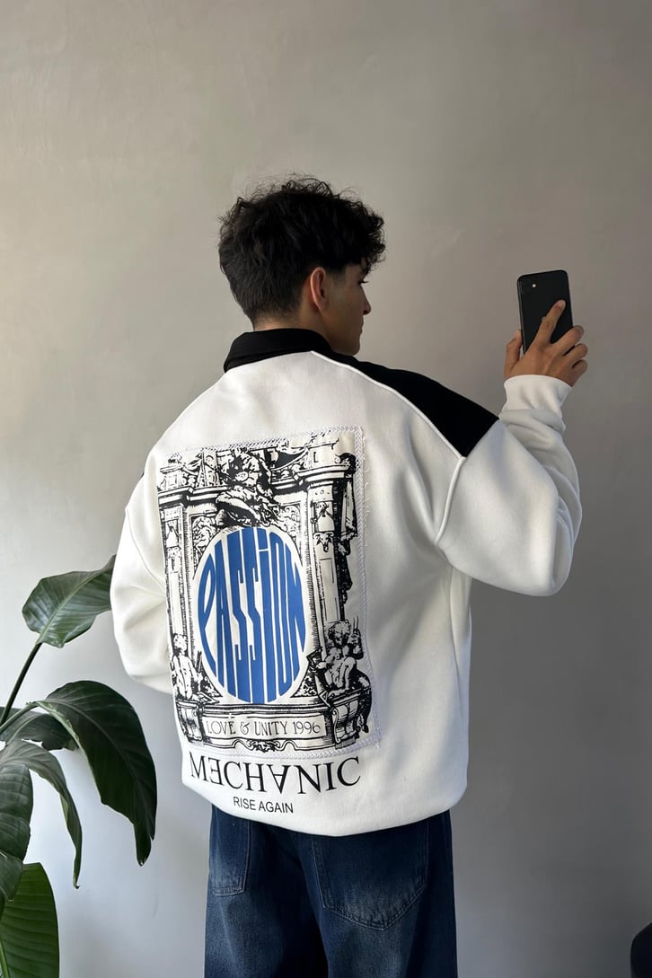 Sırt Passion Baskılı Oversize Sweatshirt