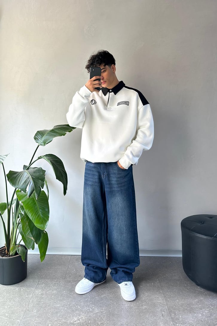 Sırt Passion Baskılı Oversize Sweatshirt