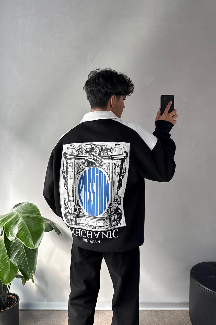 Sırt Passion Baskılı Oversize Sweatshirt