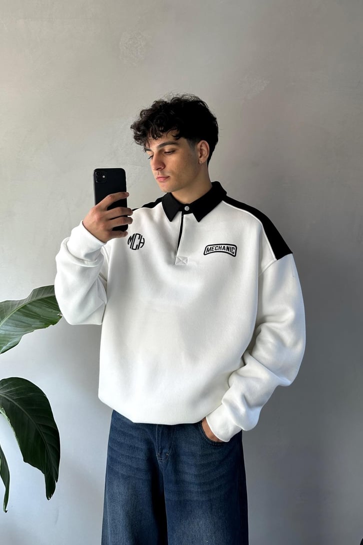 Sırt Passion Baskılı Oversize Sweatshirt