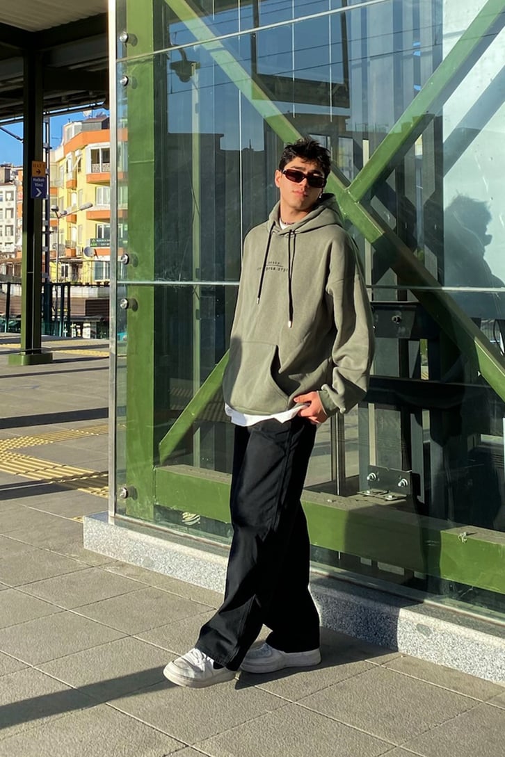Siyah Basic Baggy Pant