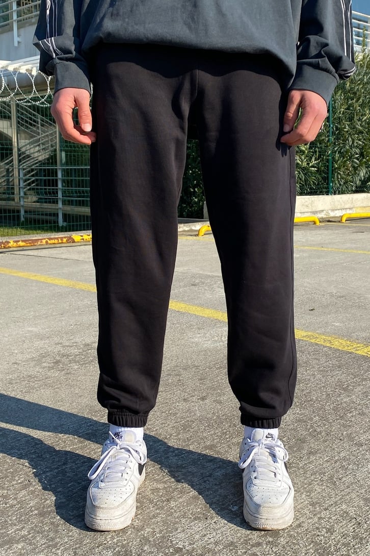 Siyah Basic Oversize Sweatpant