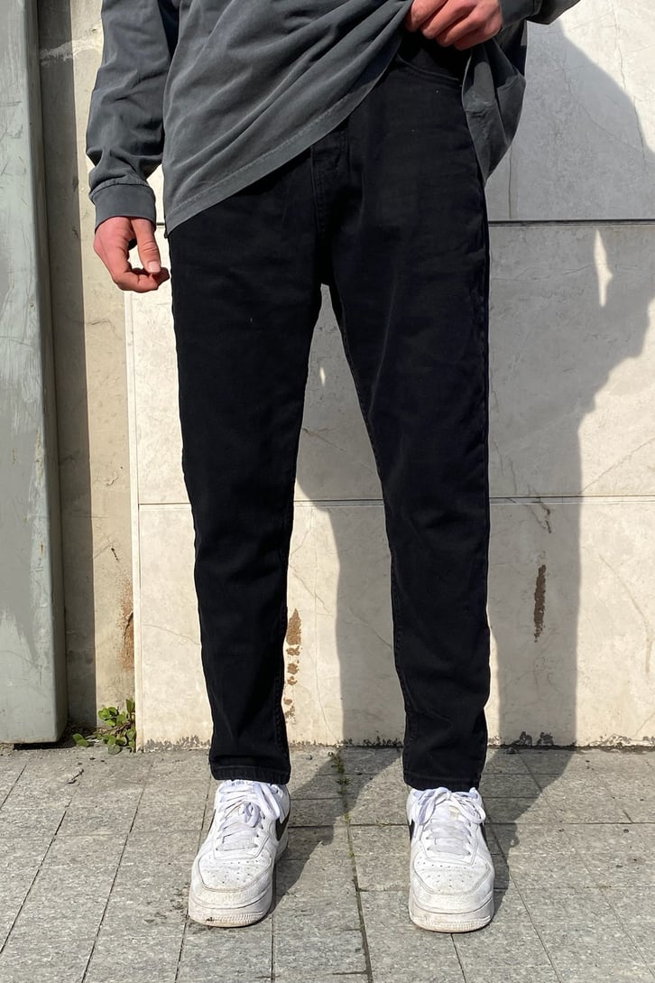 Siyah Carrot Fit Basic Pant