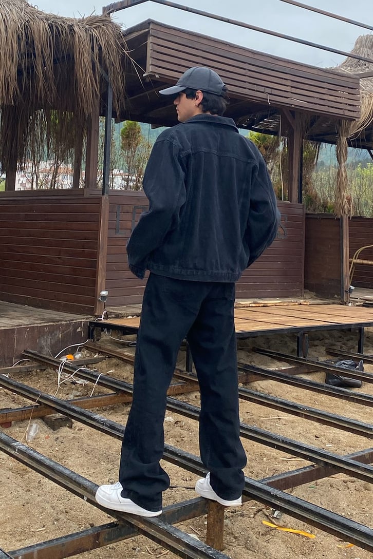 Siyah Regular Fit Kot Ceket