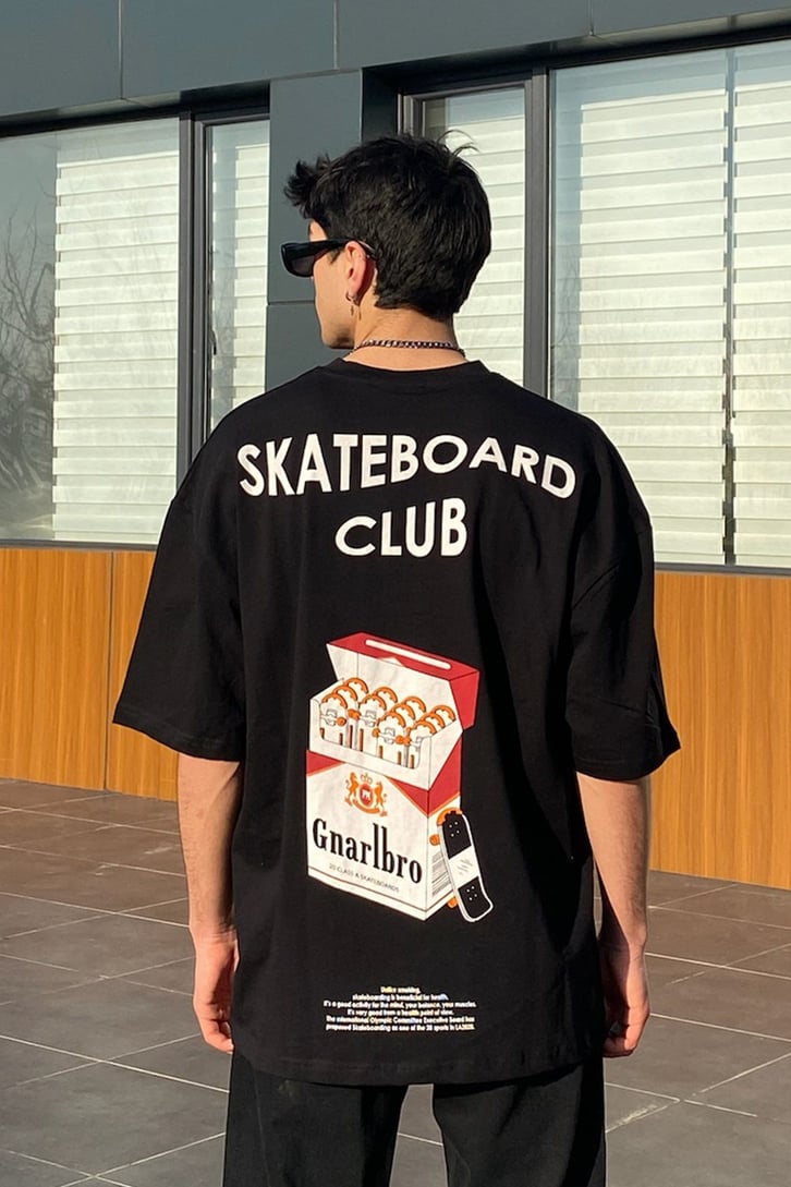 Skatelboro Oversize Printed Premium Tee