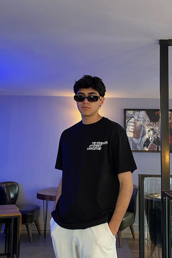Sketchbook Oversize Siyah Tshirt