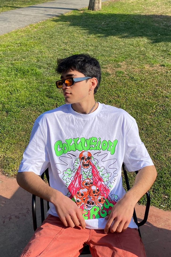 Skull Army Oversize Printed Tshirt