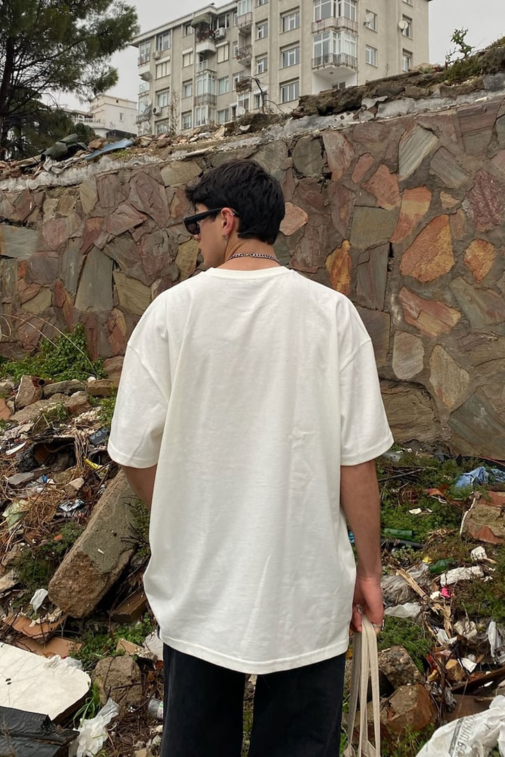 Skull Printed Oversize Tshirt