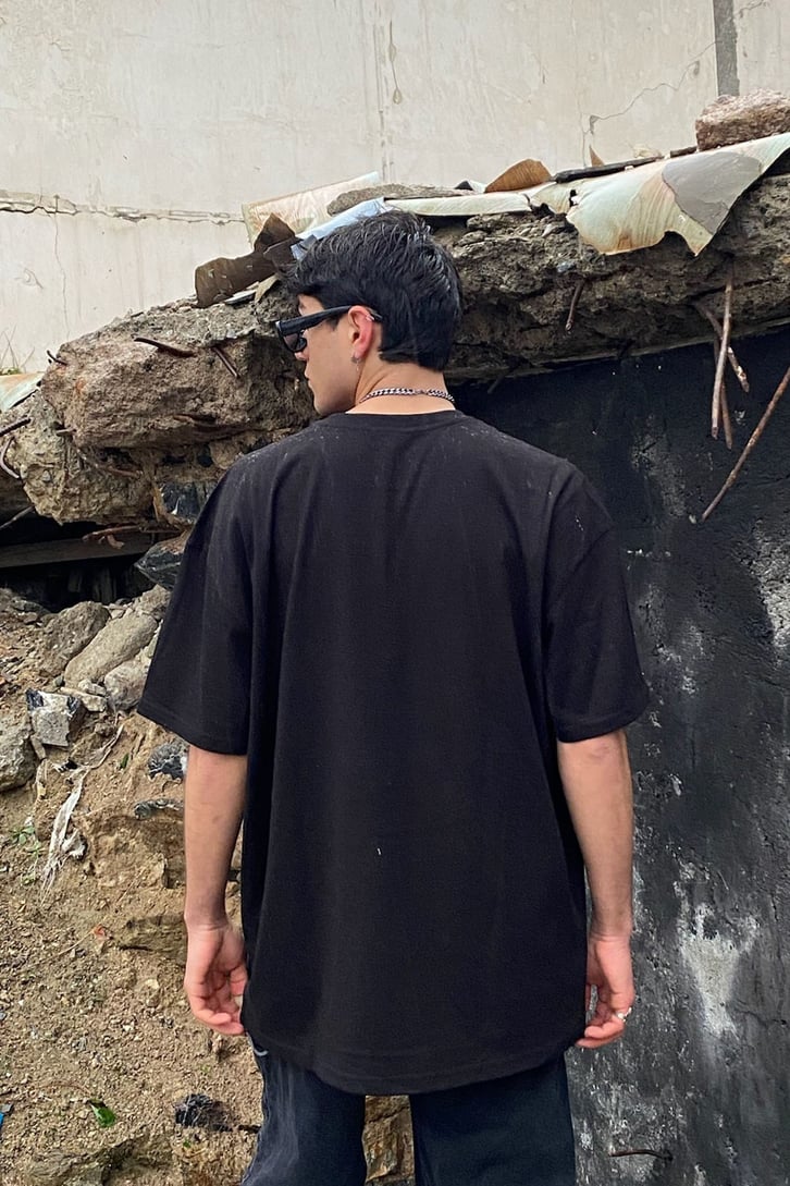 Skull Printed Oversize Tshirt