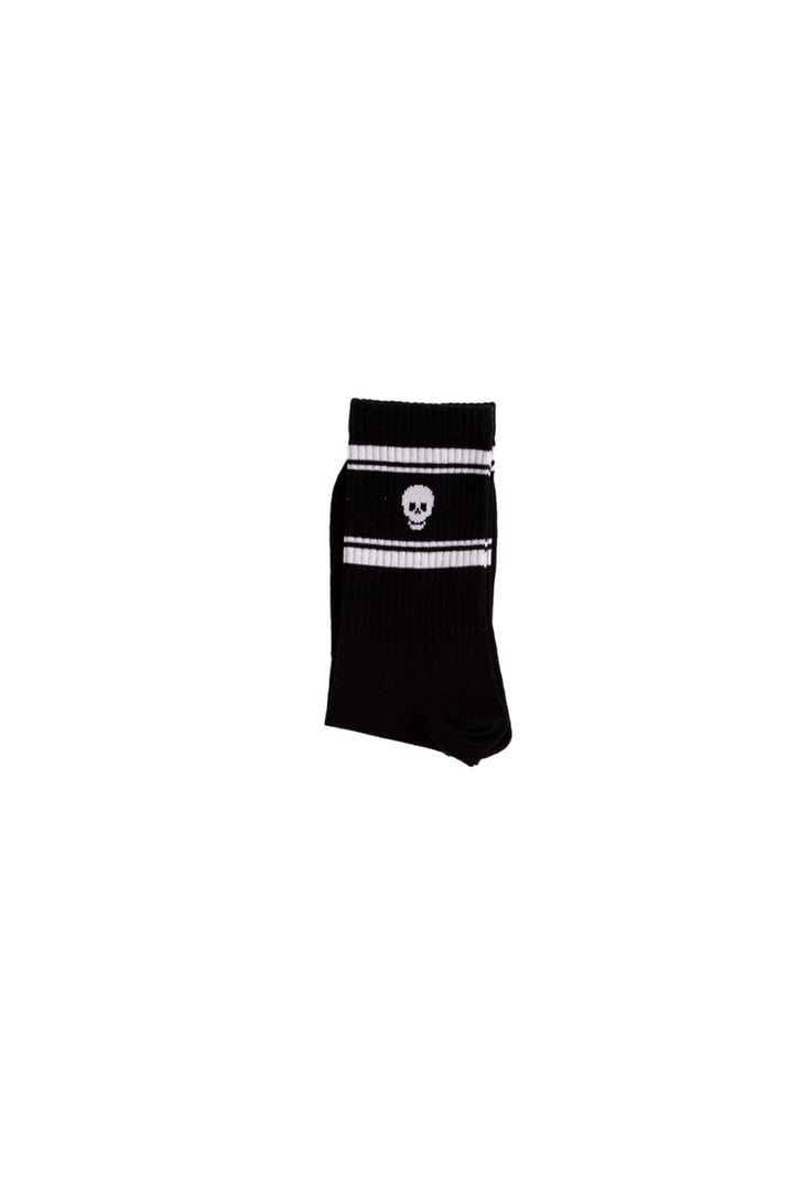 Skull Şeritli Uzun Çorap