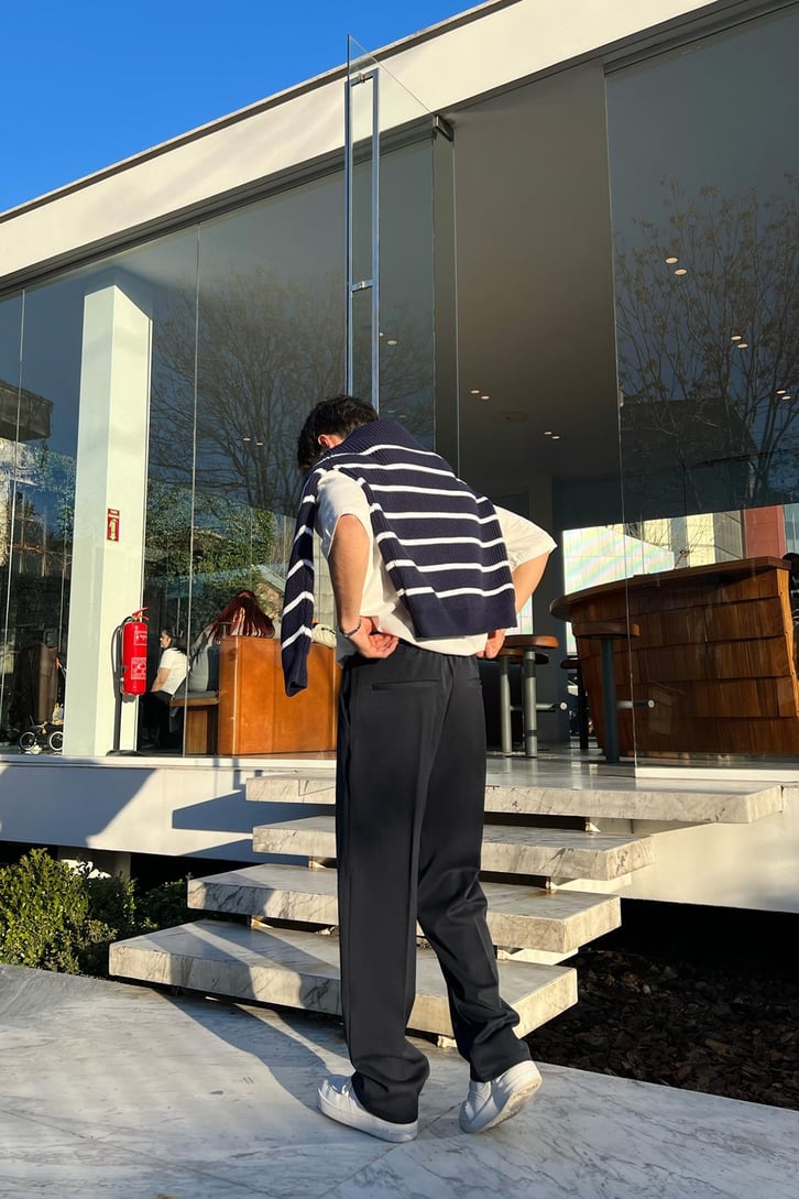 Smart Casual Lacivert Kumaş Pantolon