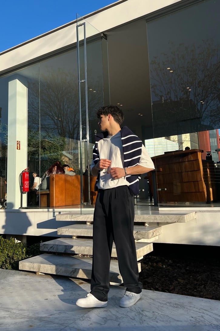 Smart Casual Lacivert Kumaş Pantolon