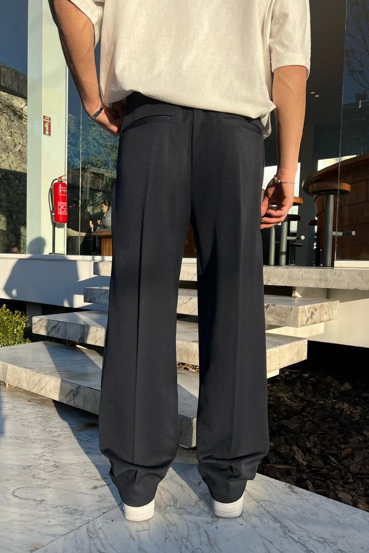 Smart Casual Lacivert Kumaş Pantolon