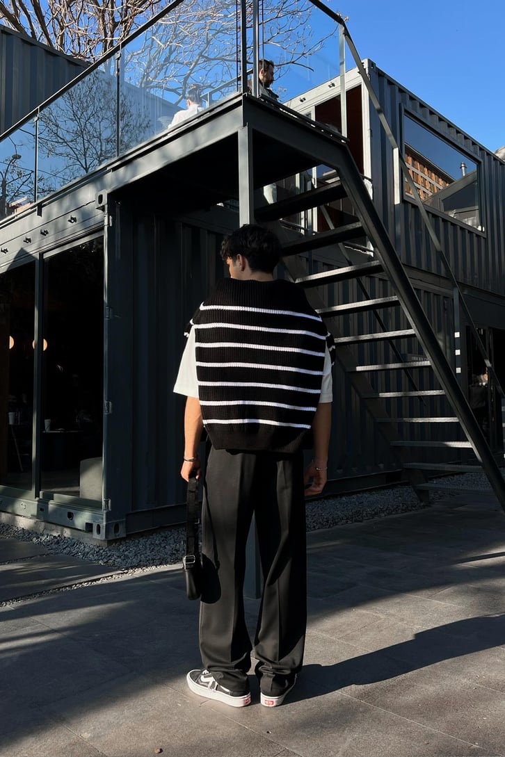 Smart Casual Siyah Kumaş Pantolon