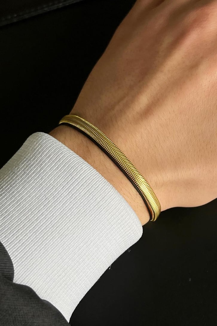 Snake Chain Altın Sarısı  Bileklik