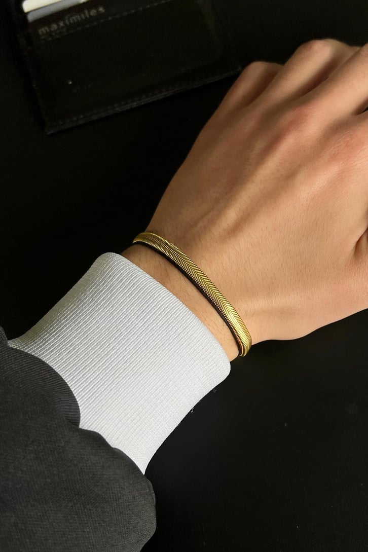 Snake Chain Altın Sarısı  Bileklik