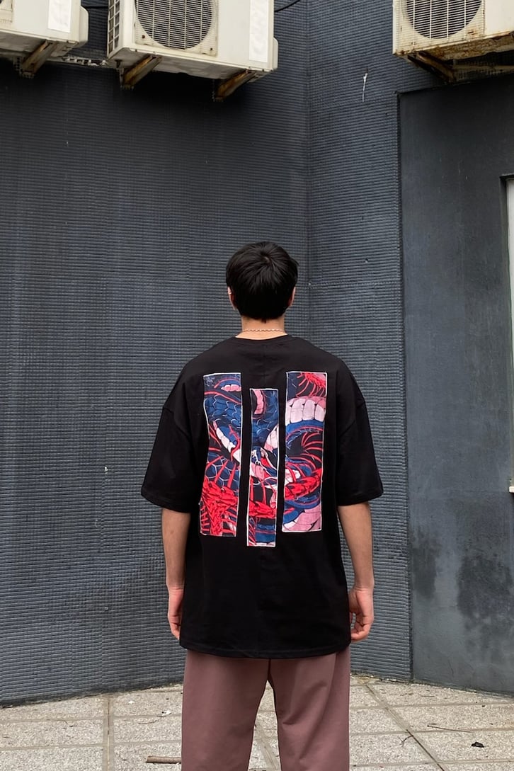 Snake Printed Oversize  Tshirt