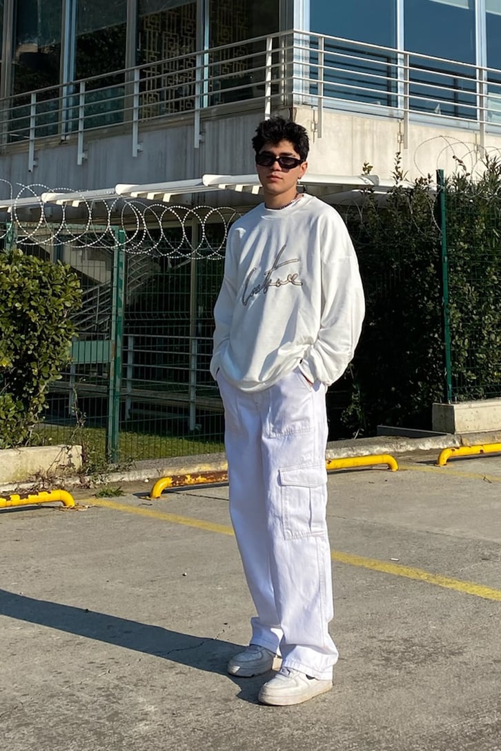 Snow White Cargo Pocket Skate Pant