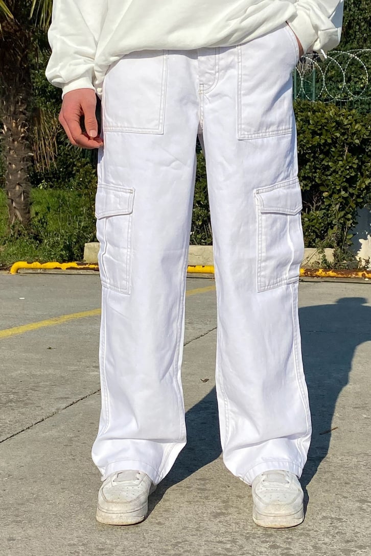 Snow White Cargo Pocket Skate Pant