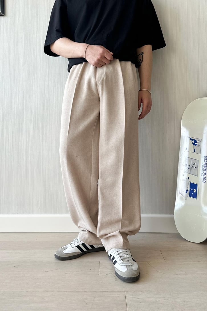 Snug Bel Lastikli Ham Keten Pantolon