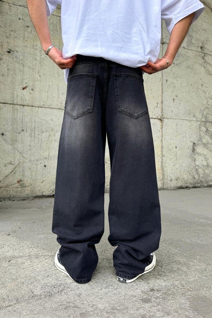 Soldurma Detaylı Baggy Jean