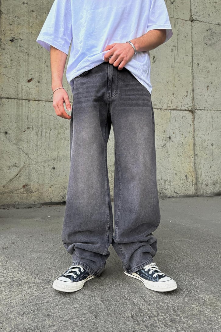 Soldurma Detaylı Baggy Jean