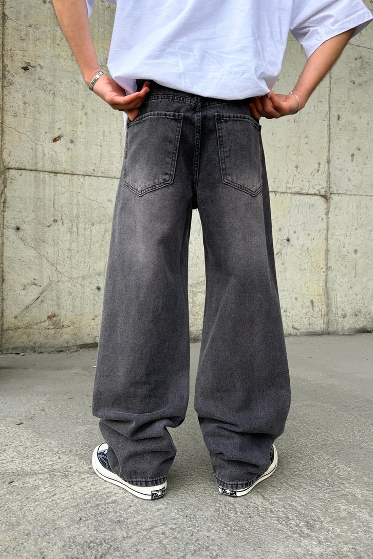 Soldurma Detaylı Baggy Jean