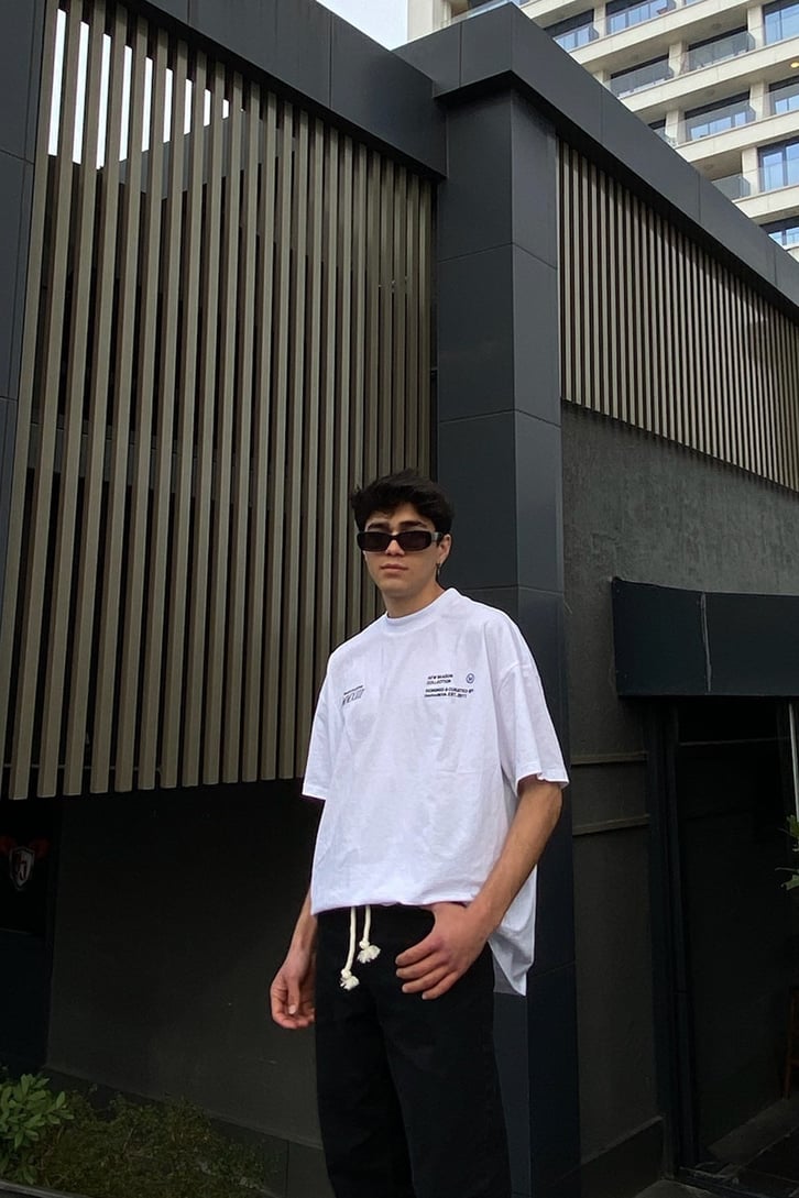 Space Car Oversize Printed Tshirt