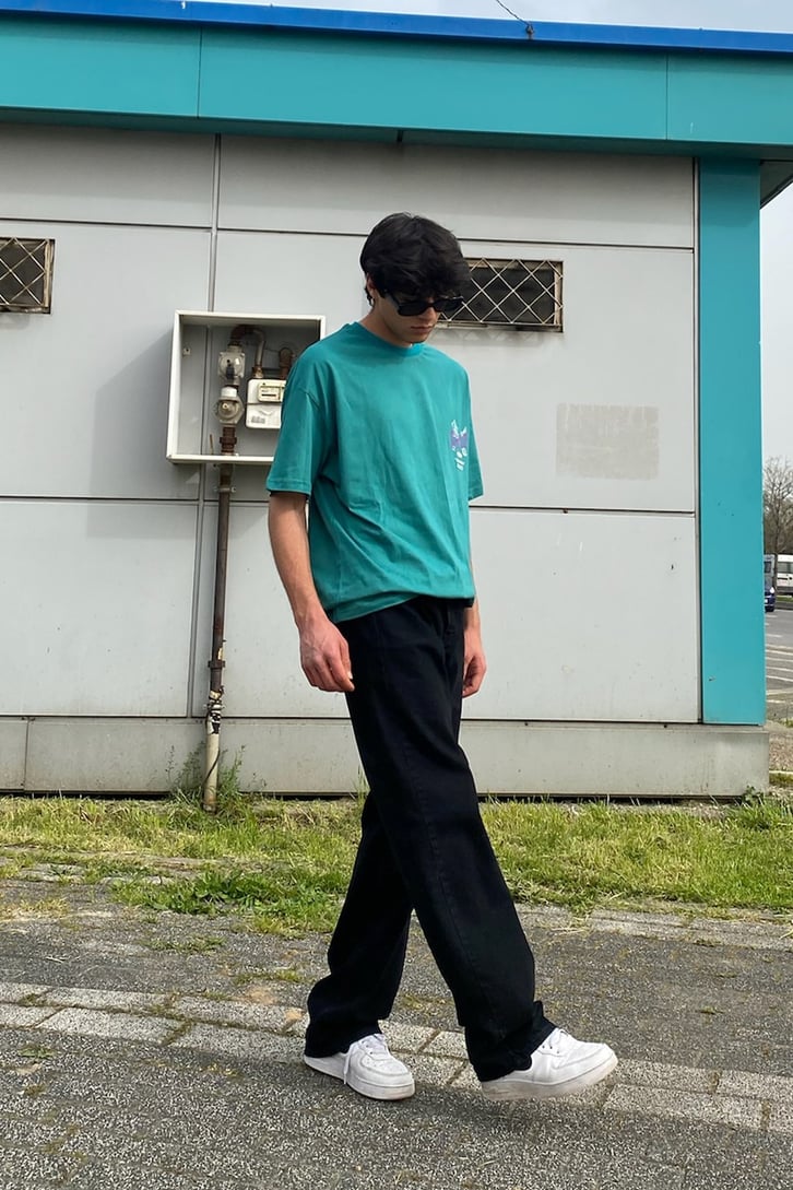 Space Rabbit Baskılı Oversize Tshirt