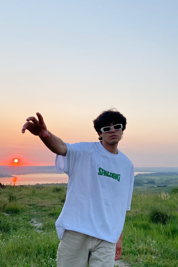 Spalding Baskılı Oversize Tshirt