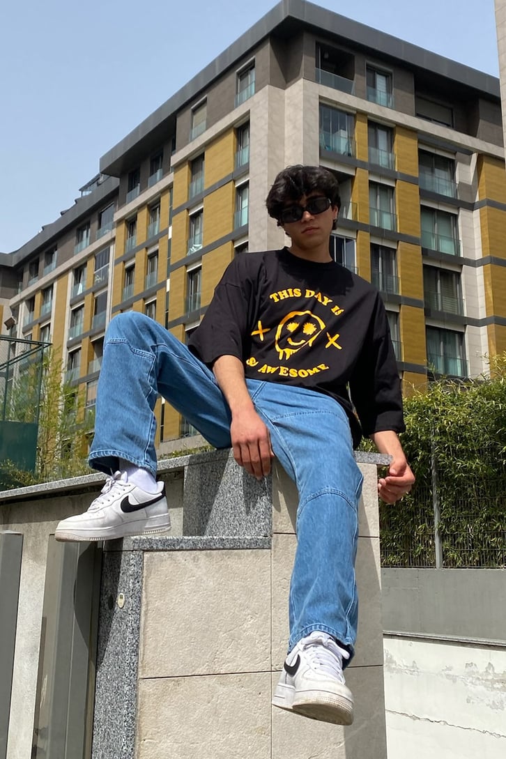 Special Cut Mavi Baggy Jean